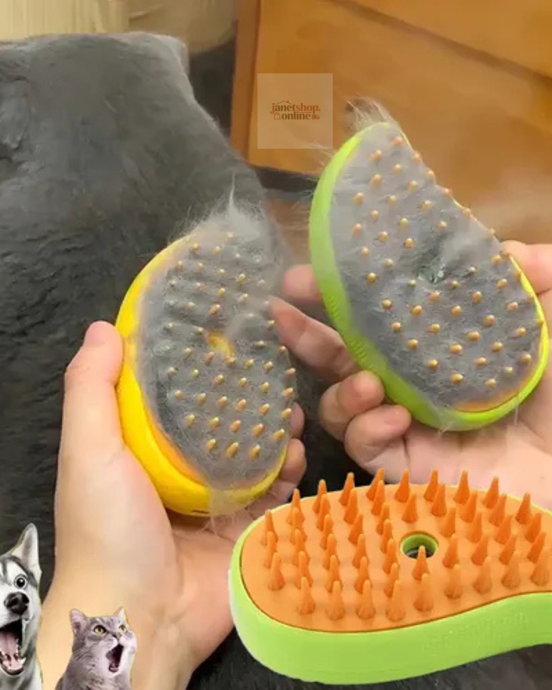 Cepillo a Vapor para Mascotas”